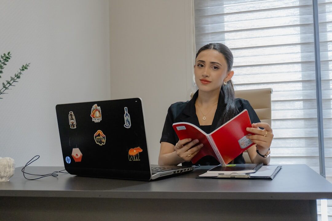 editorial magazine designer at desk