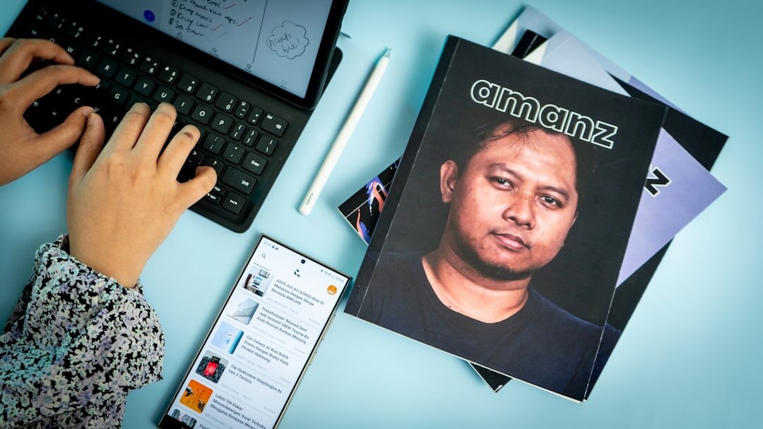 editor working on magazine layout